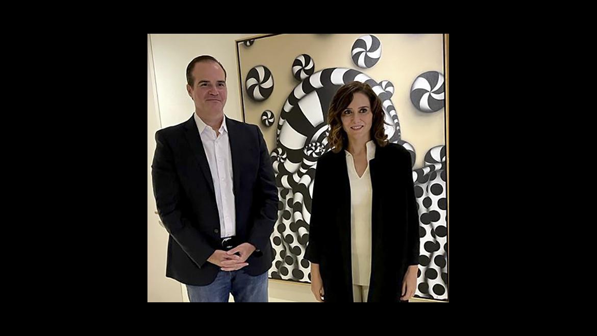 Isabel Díaz Ayuso durante la reunión con el presidente del Banco Interamericano de Desarrollo