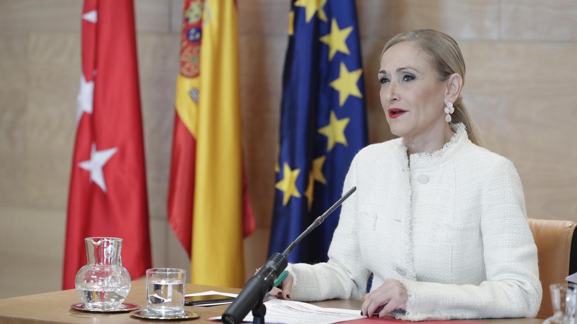 Cristina Cifuentes preside la rueda de prensa posterior al Consejo de Gobiern