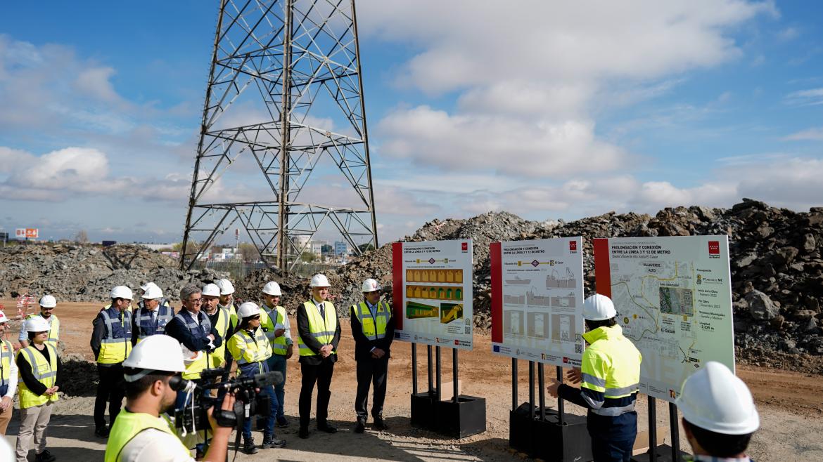 La Comunidad de Madrid avanza en las obras de ampliación de la línea 3 de Metro entre Villaverde Alto y El Casar (Getafe) David Pérez durante su visita a las obras de ampliación de la línea 3 de Metro