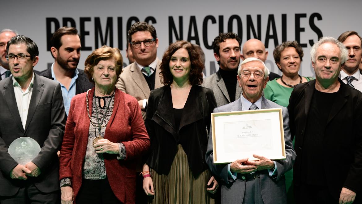 Isabel Díaz Ayuso asiste a la entrega los Premios Nacionales de la Real Academia de Gastronomía