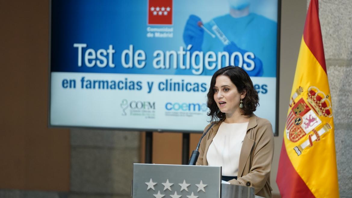 Díaz Ayuso test de antígenos