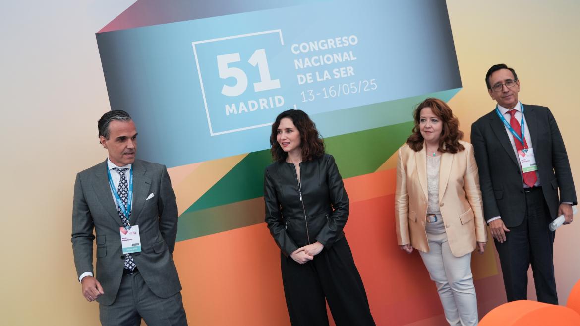 La presidenta Isabel Díaz Ayuso durante el 51 Congreso de la Sociedad Española de Reumatología