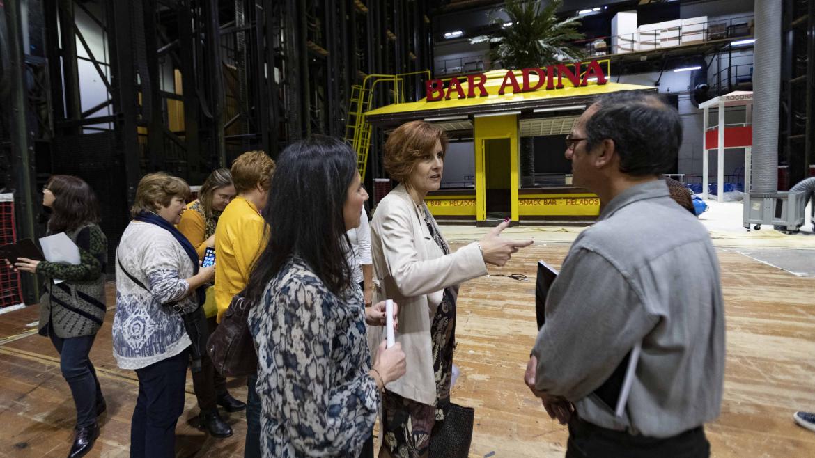 Eva María Blázquez durante la visita las instalaciones del Teatro Real 