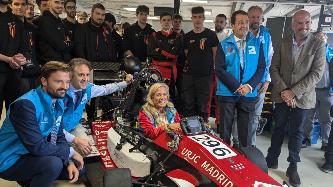 La consejera Rocío Albert durante la inauguración del IV Madrid Motor Student