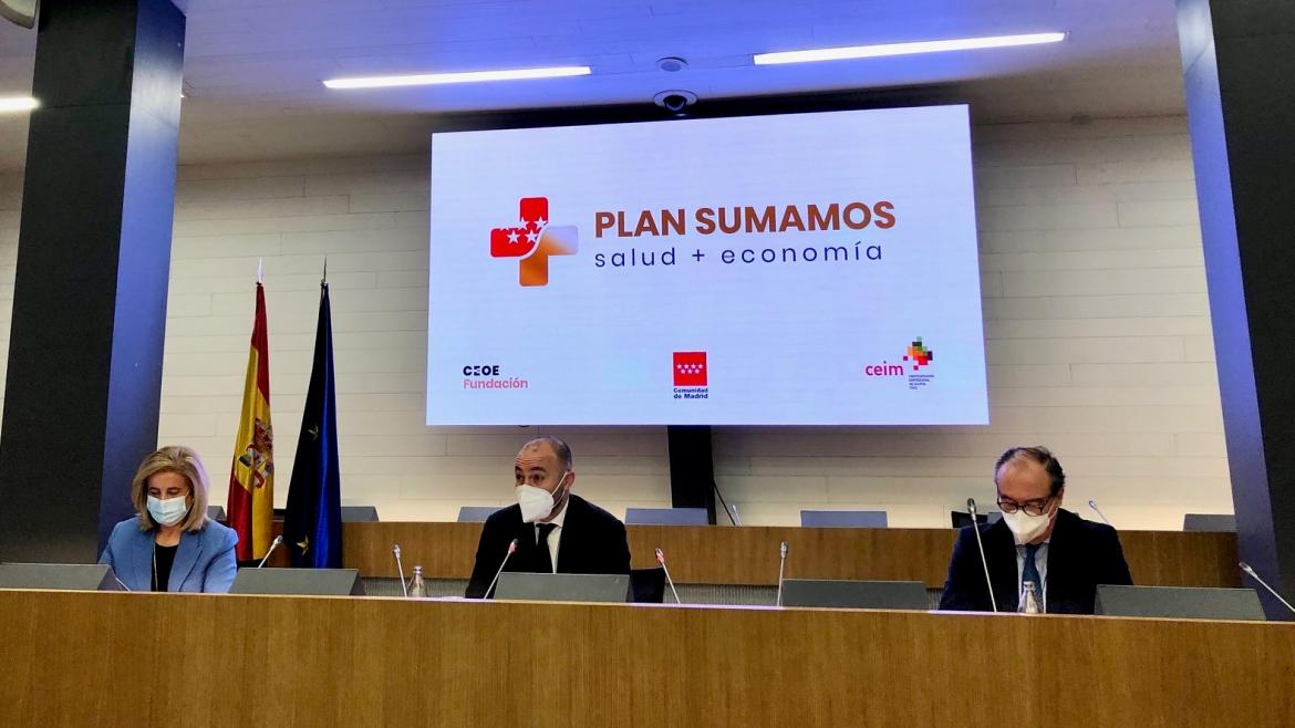 La Comunidad y la Fundación CEOE trabajarán conjuntamente para preservar la salud y la economía