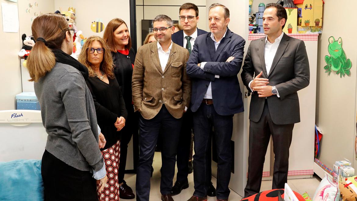 Aguado durante la visita