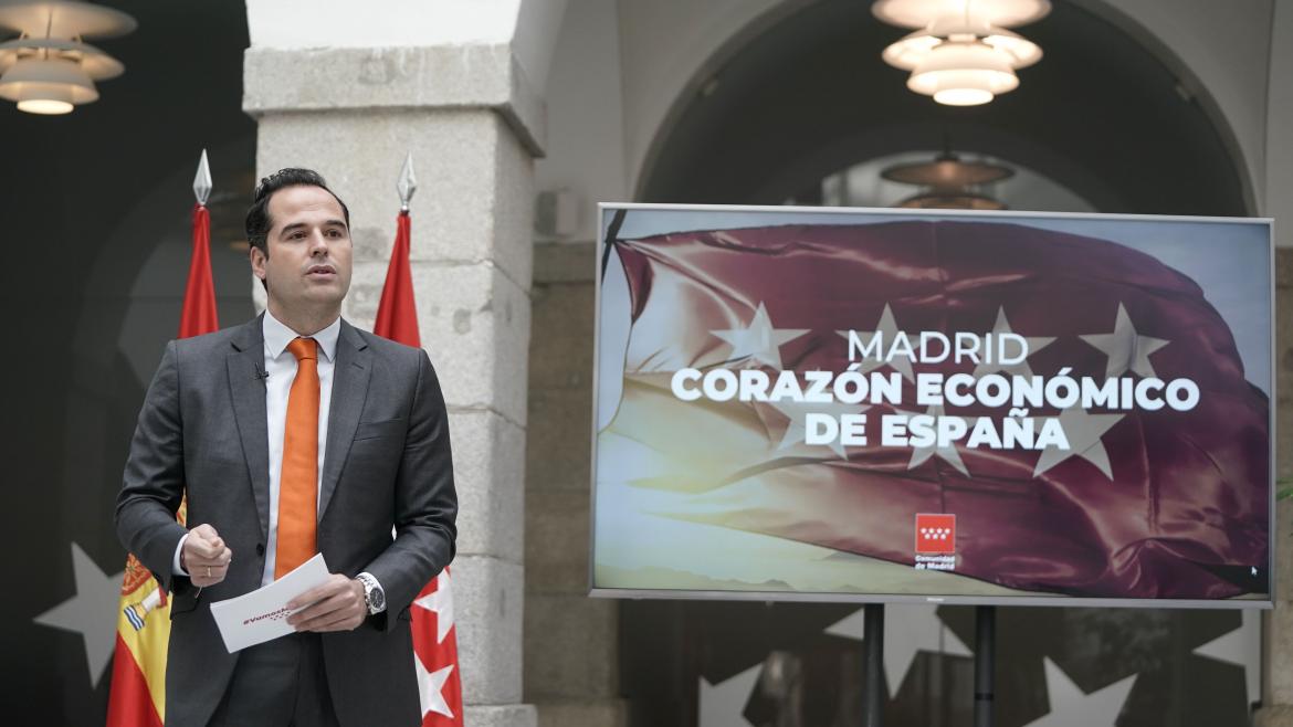 Ignacio Aguado durante la presentación del balance de la Contabilidad Regional Trimestral