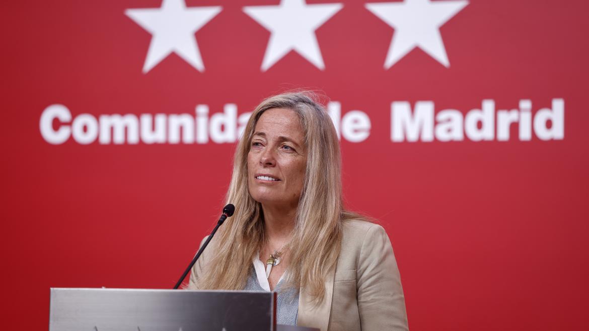 La consejera Rocío Albert durante una comparecencia en la Real Casa de Correos