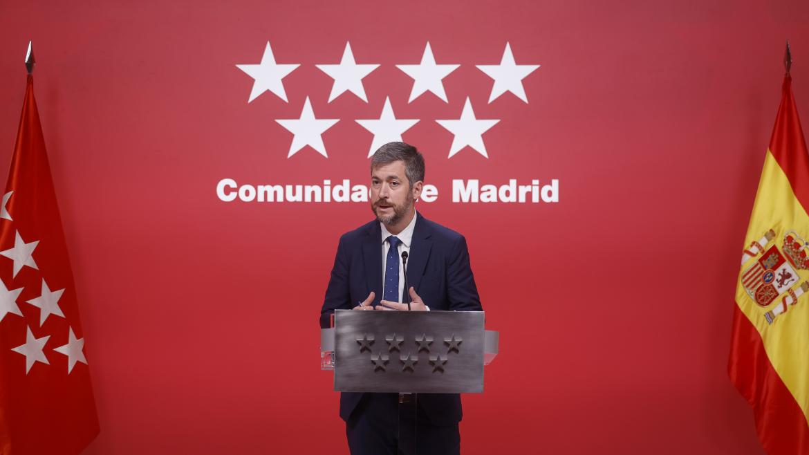 El portavoz del Gobierno regional, Miguel Ángel García Martín, comparece en rueda de prensa
