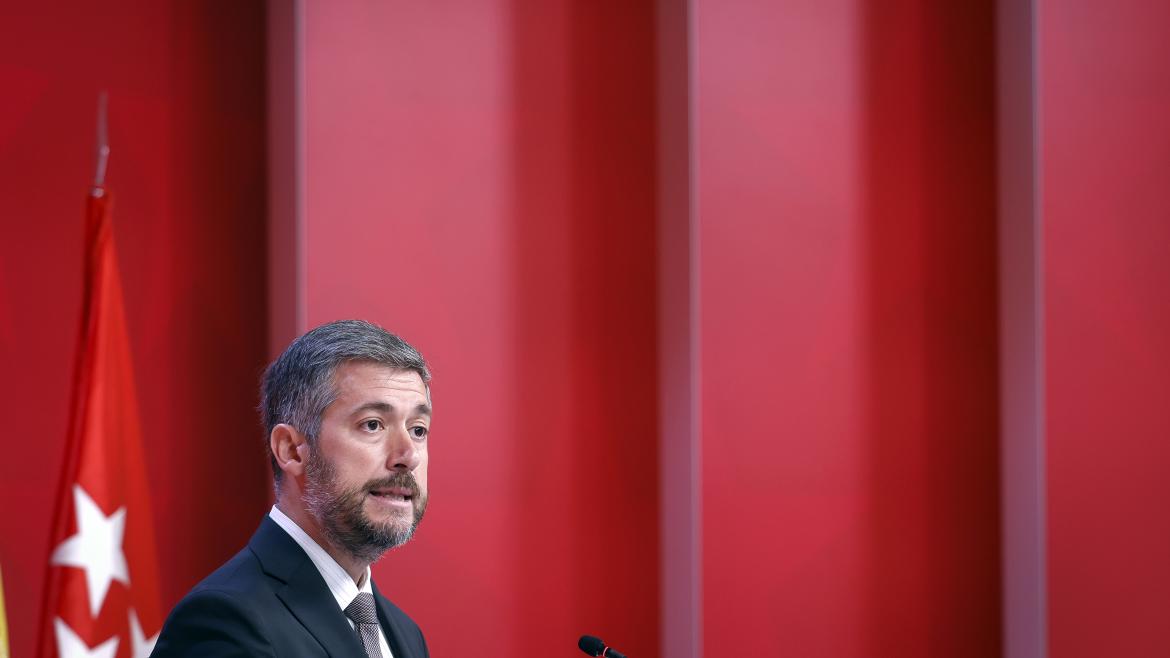García Martín en rueda de prensa El portavoz regional Miguel Ángel García Martín atiende a los medios de comunicación en la Real Casa de Correos