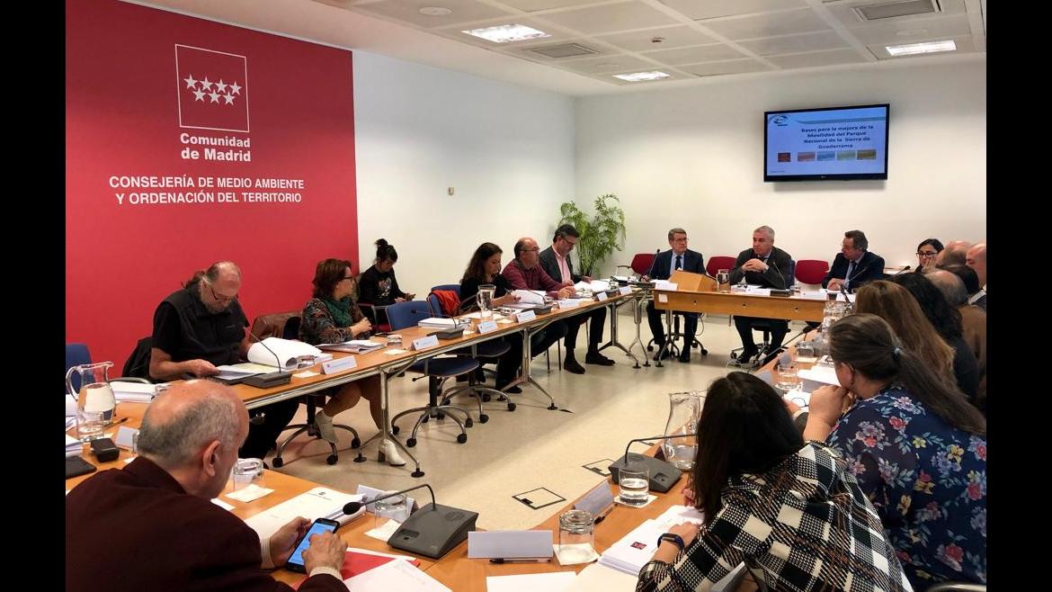 Pablo Altozano en la reunión para mejorar la movilidad en el Parque Nacional de la Sierra de Guadarrama