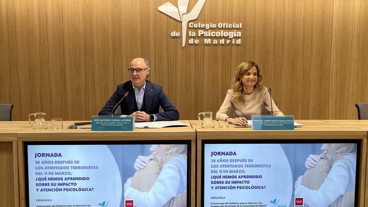 Martín García-Matos en la jornada 20 años después de los atentados terroristas del 11 de marzo La viceconsejera Carmen Martín García-Matos durante la jornada 20 años después de los atentados terroristas del 11 de marzo