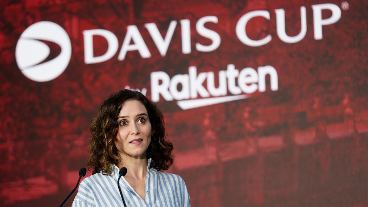 Isabel Díaz Ayuso en la presentación oficial de la segunda edición de la Davis Cup by Rakuten Finals Isabel Díaz Ayuso durante la presentación oficial de la segunda edición de la Davis Cup by Rakuten Finals