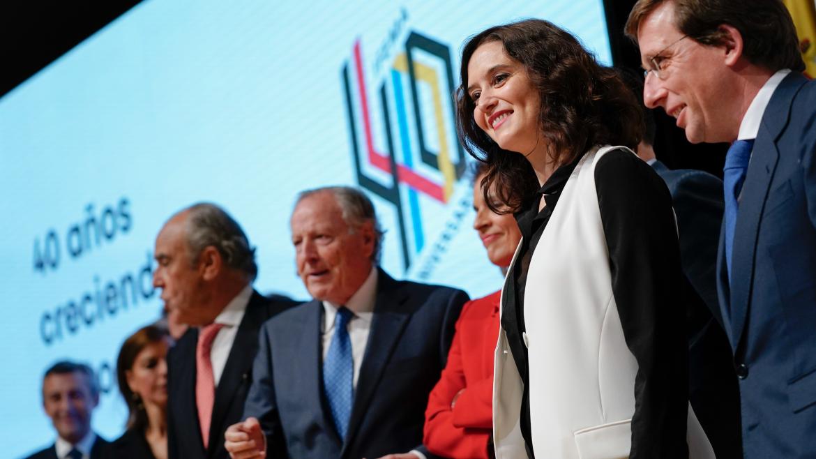 Isabel Díaz Ayuso durante la clausura de los actos de celebración del 40 aniversario de IFEMA