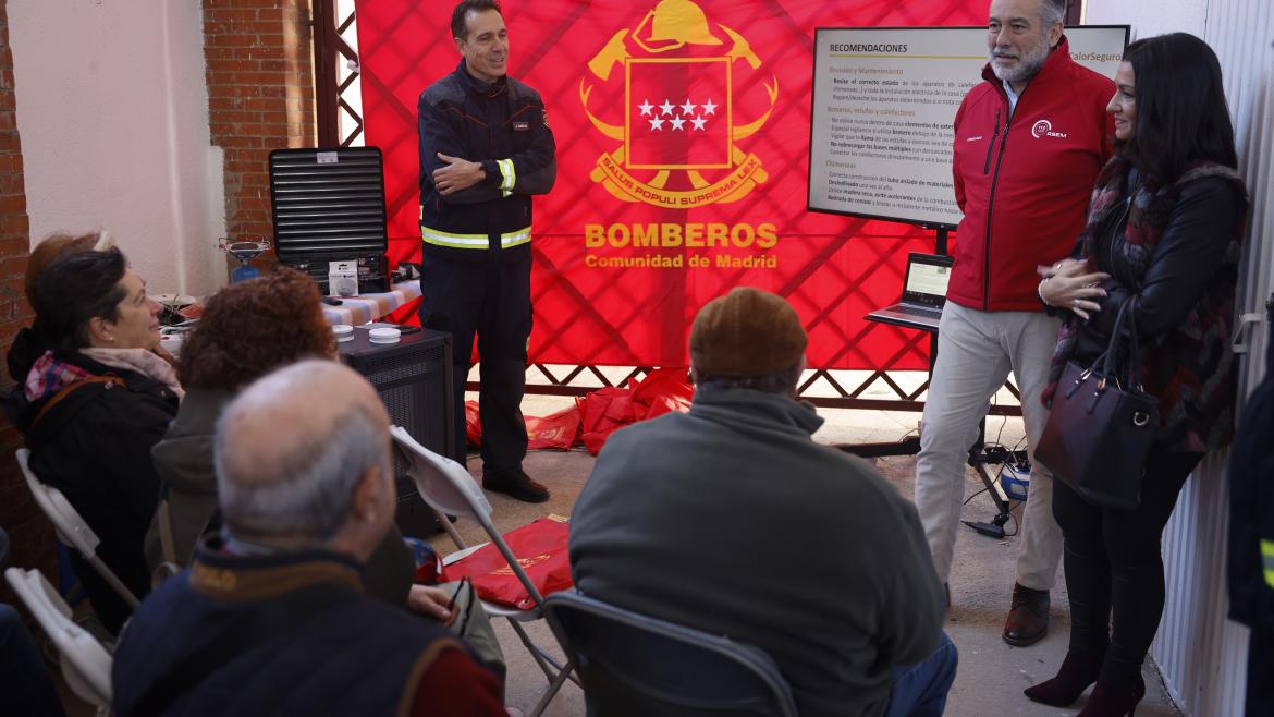 Enrique López en un momento de la jornada de prevención de incendios