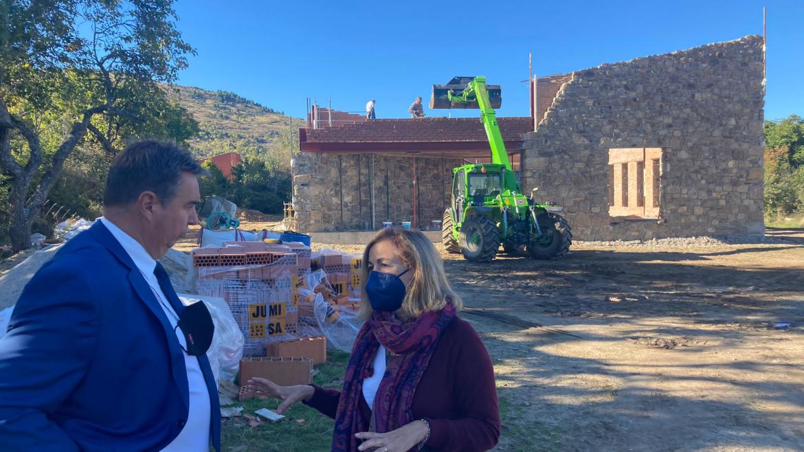 José Antonio Sánchez durante su visita a Canencia y Rascafría