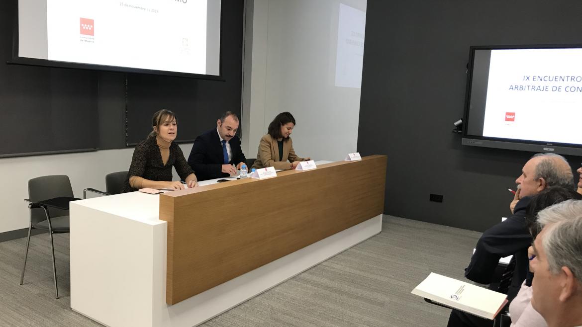 Manuel Giménez durante la inauguración del Encuentro de Arbitraje de Consumo 2019 