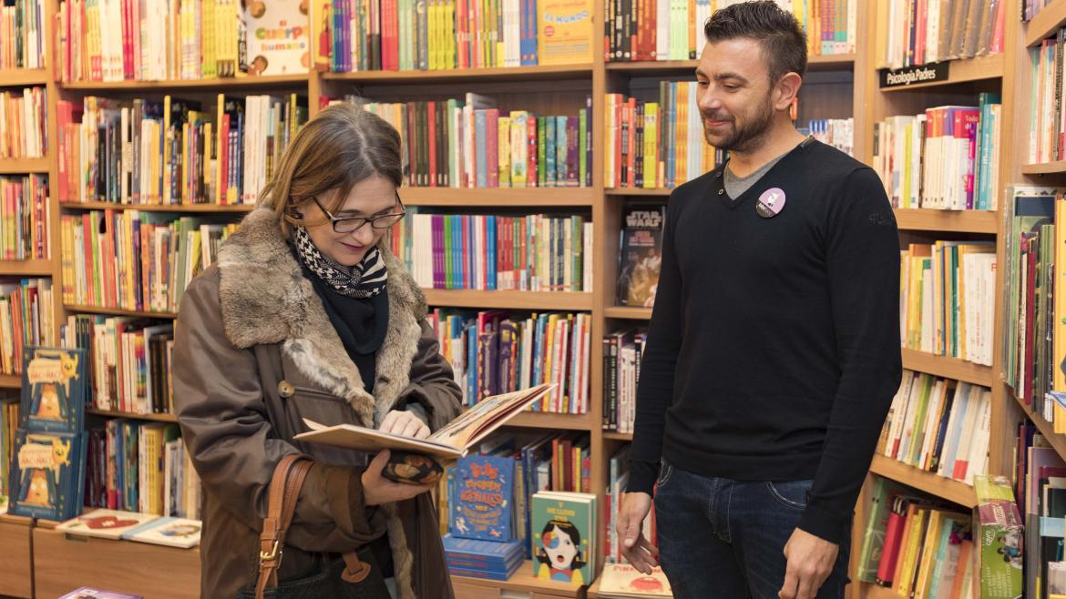 Marta Rivera de la Cruz en la celebración del Día de las Librerías