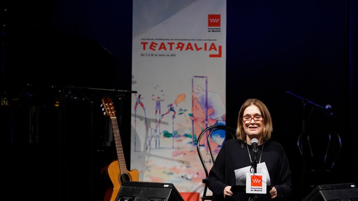 La consejera Marta Rivera ha presentado la XXVII edición de Teatralia La consejera interviniendo en el acto
