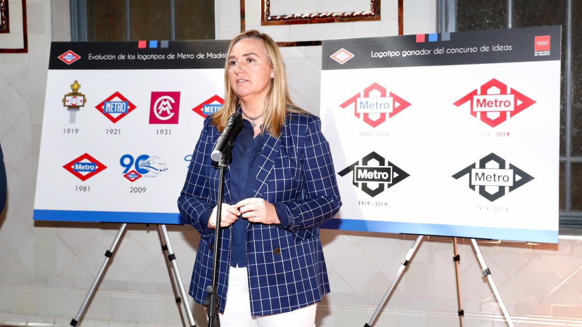 Rosalía Gonzalo en la presentación del nuevo logotipo del Centenario de Metro Rosalía Gonzalo en la presentación del nuevo logotipo del Centenario de Metro