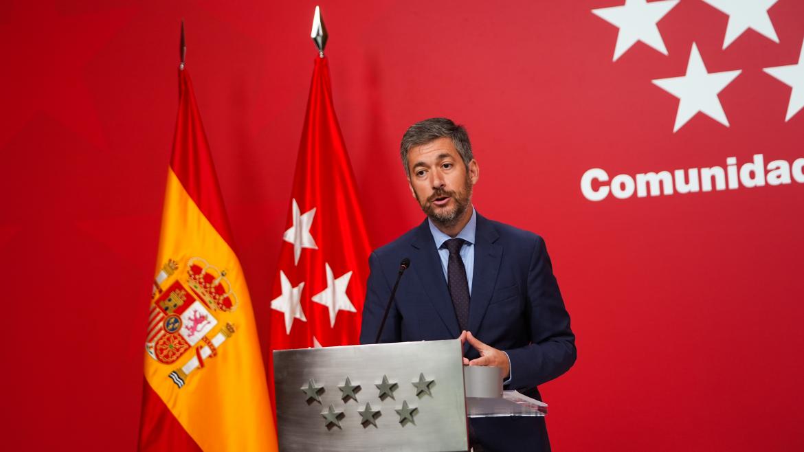 García Martín en rueda de prensa El portavoz Miguel Ángel García Martín atiende a los medios de comunicación en la Real Casa de Correos