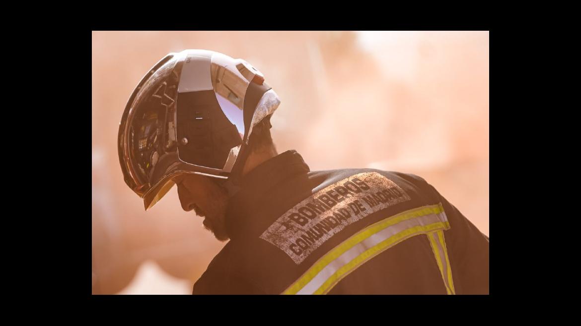 Cuerpo de Bomberos Primer plano de un bombero