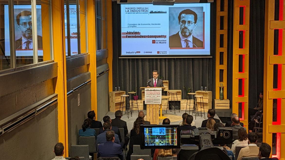 El consejero Javier Lasquetty durante el acto
