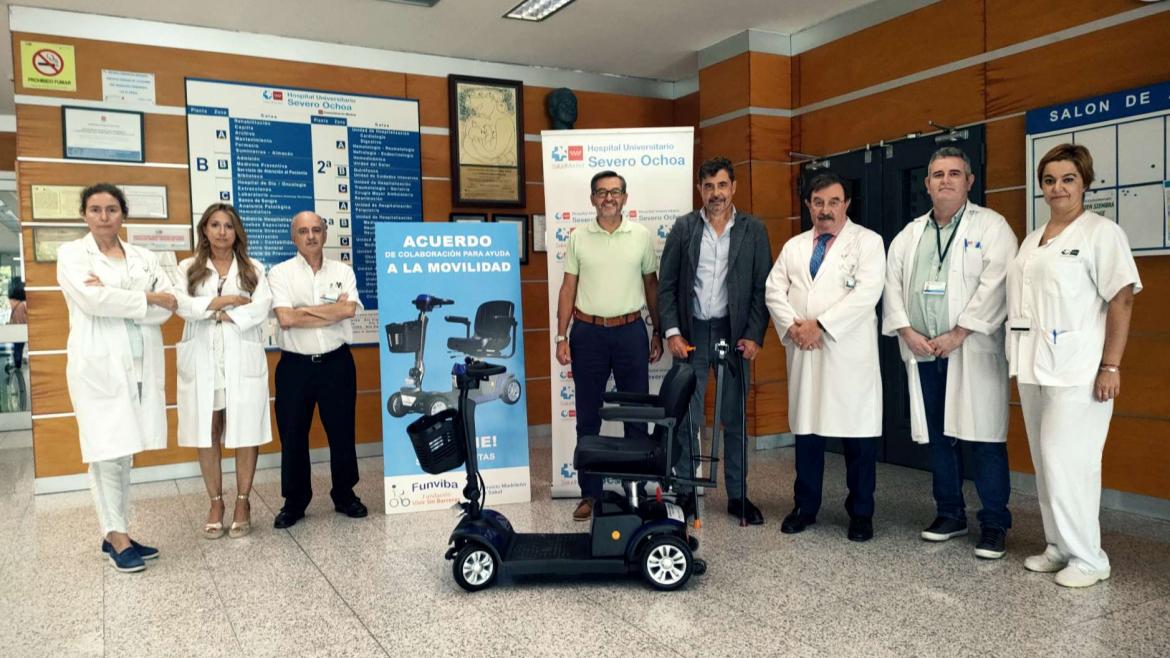 presentación de scooter funviba en el hospital severo ochoa