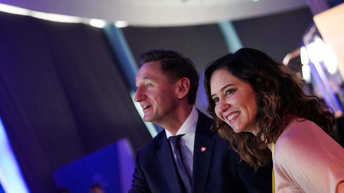 La presidenta Isabel Díaz Ayuso en Bucarest