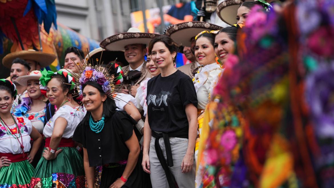 La presidenta durante la cabalgata