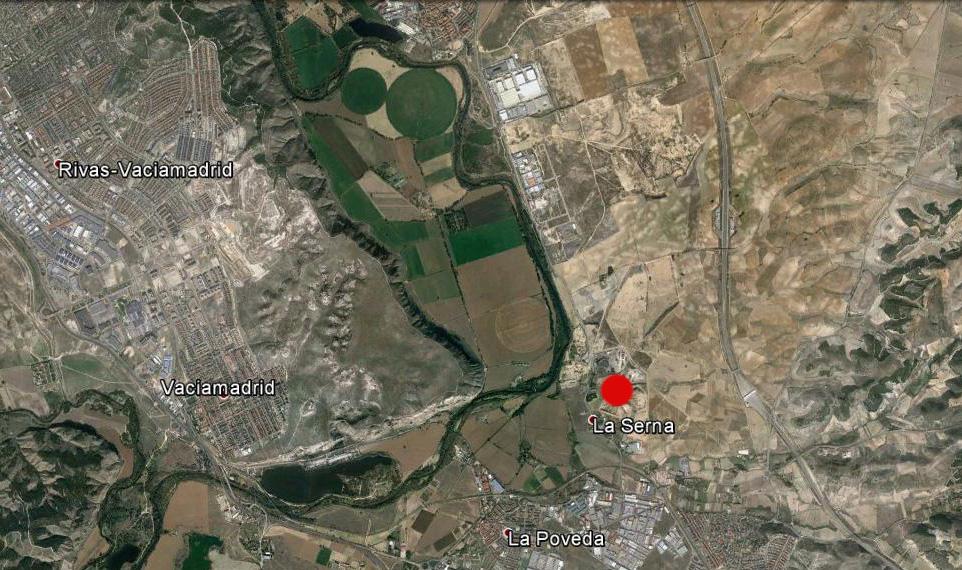 Imagen de la situación del yacimiento de La Serna.