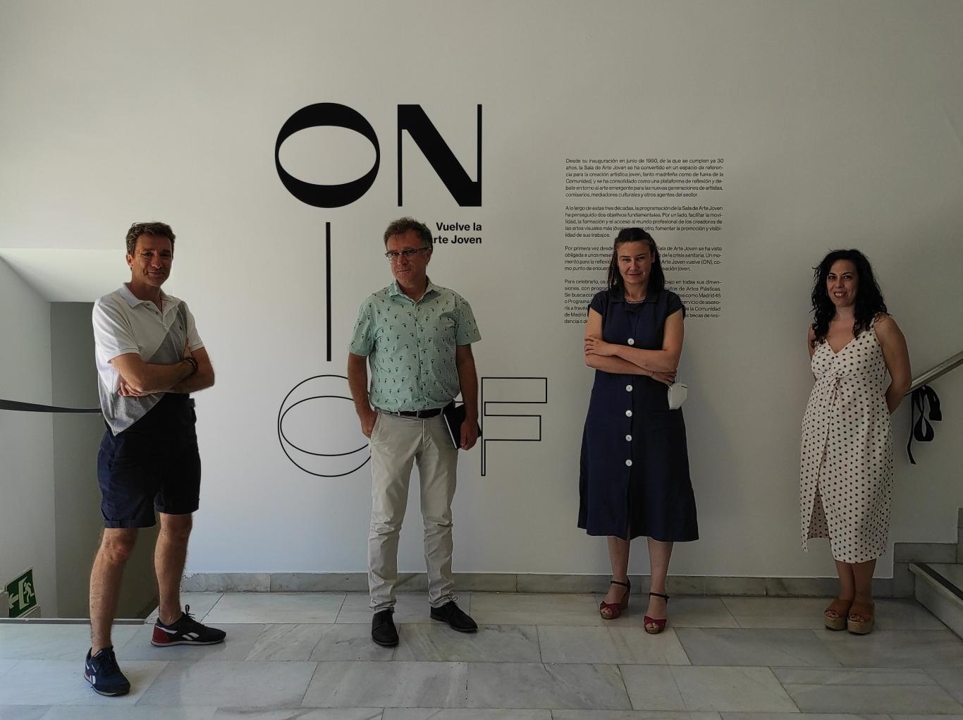 Foto de grupo de Cristina Lucas, Mateo Maté, Óscar Alonso Molina y Emma Trinidad.