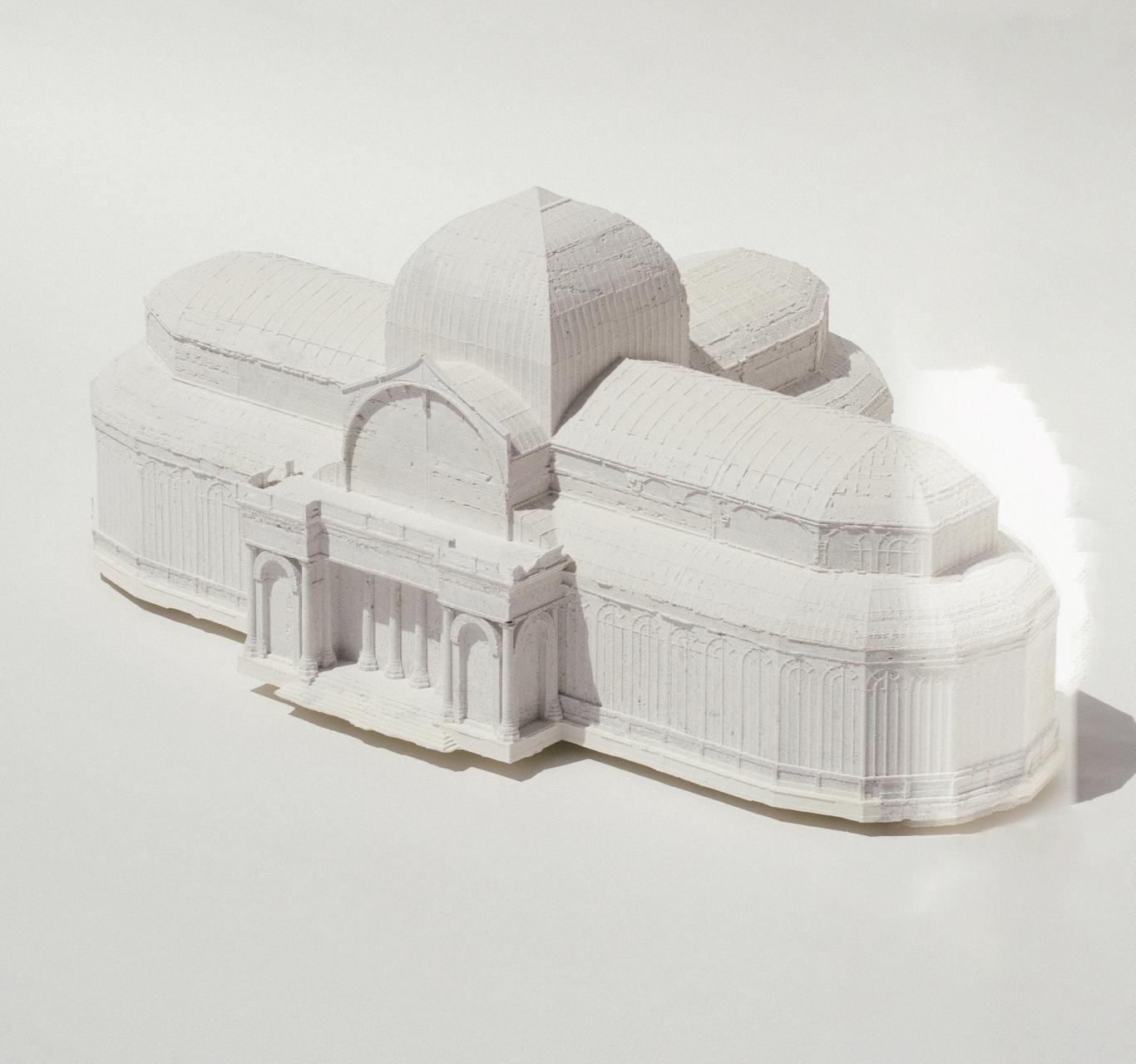Imagen de una maqueta de un edificio en blanco