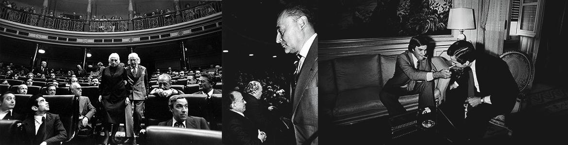 Montaje de tres fotografías en blanco y negro realizadas por la fotoperiodista Marisa Flórez