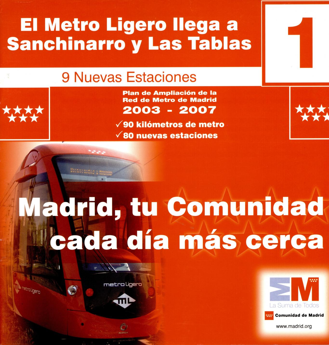 Carátula el metro ligero llega a Sanchinarro