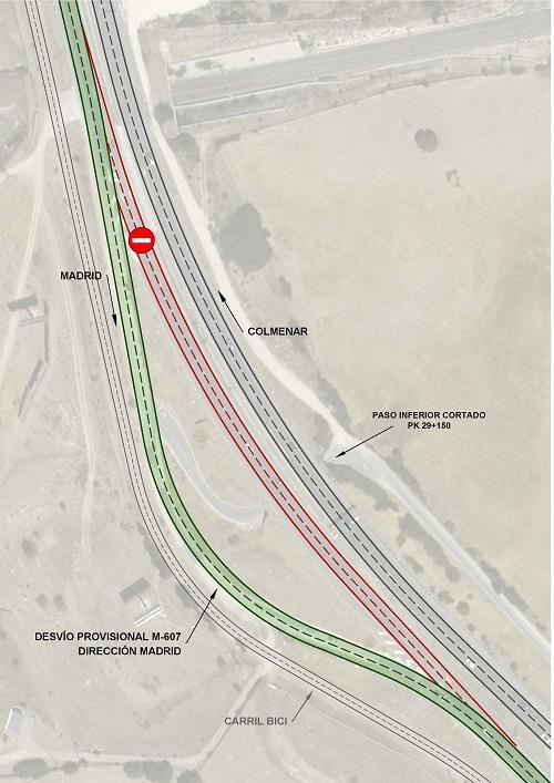 Croquis desvío provisional tráfico 24 noviembre-25
