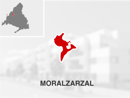 Imagen que muestra un mapa de Madrid, con el municipio de Moralzarzal resaltado
