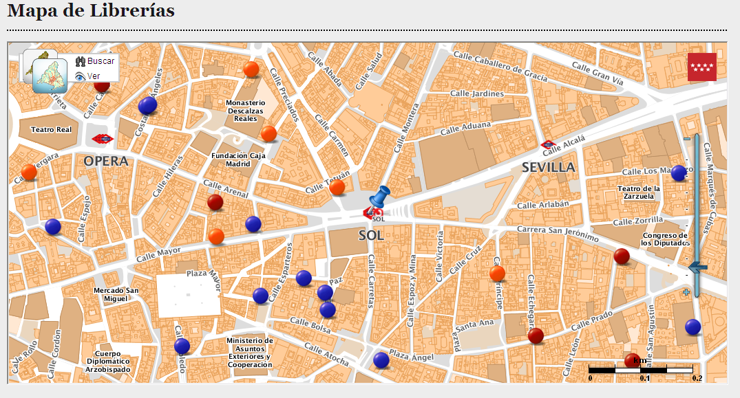 Mapa de Librerías