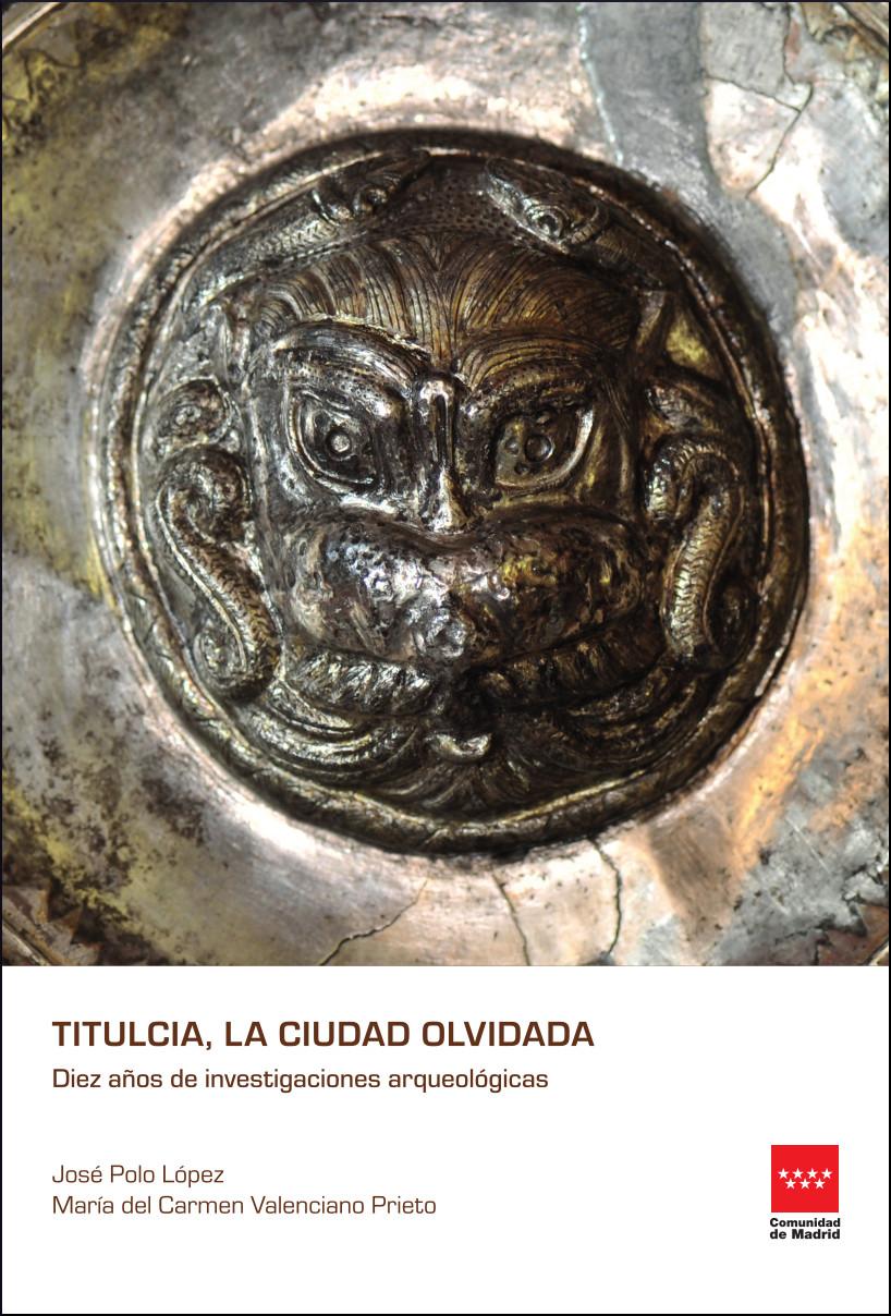 Cubierta libro Titulcia con imagen de recipiente circular de plata