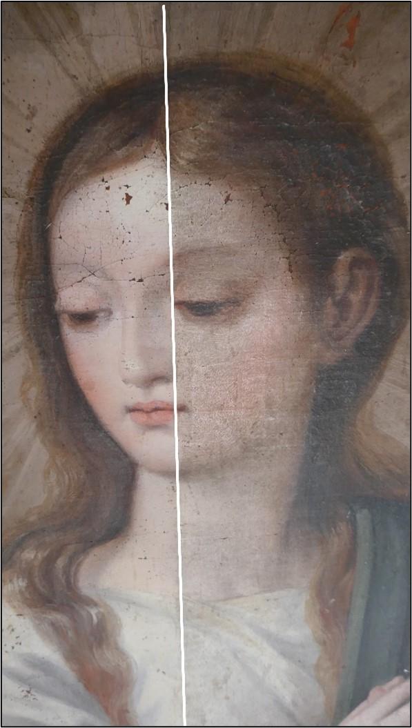 limpieza lienzo Inmaculada