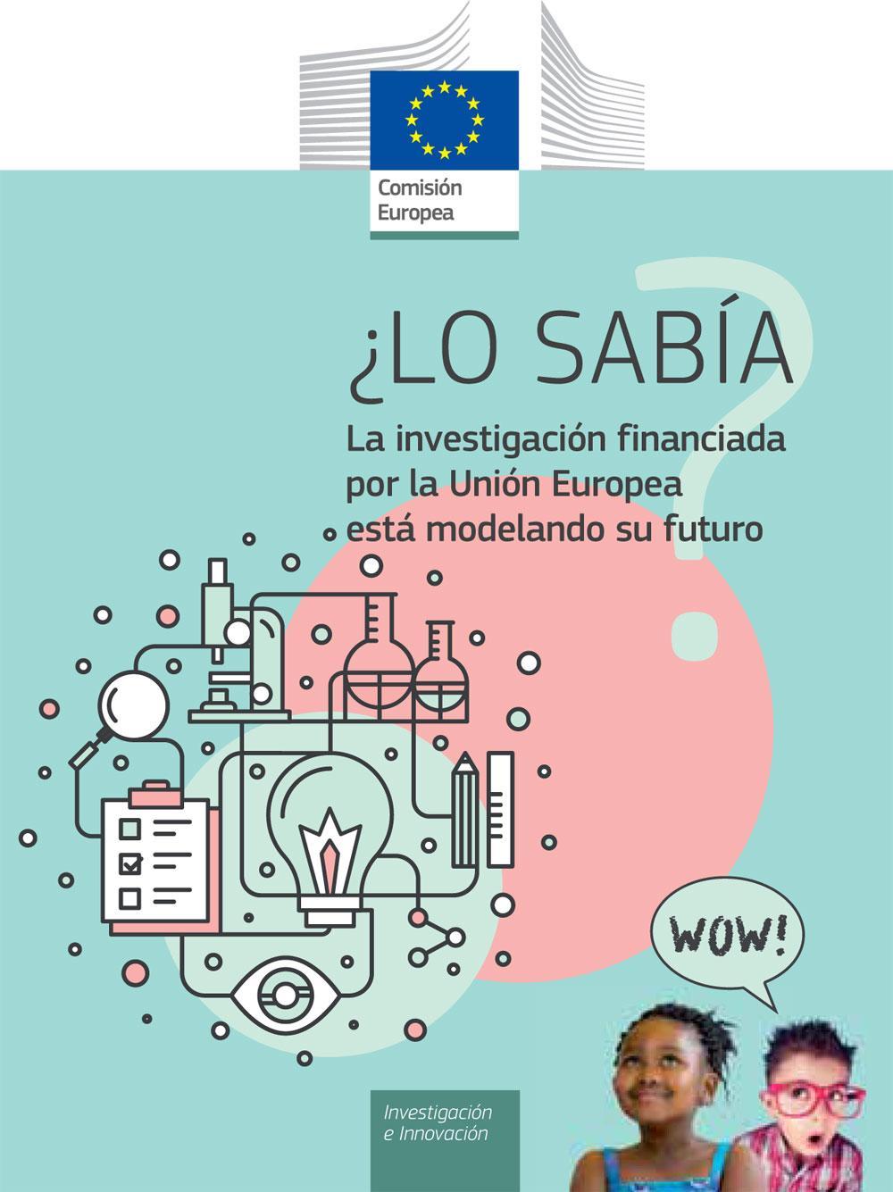 Portada del folleto La investigación financiada por la Unión Europea