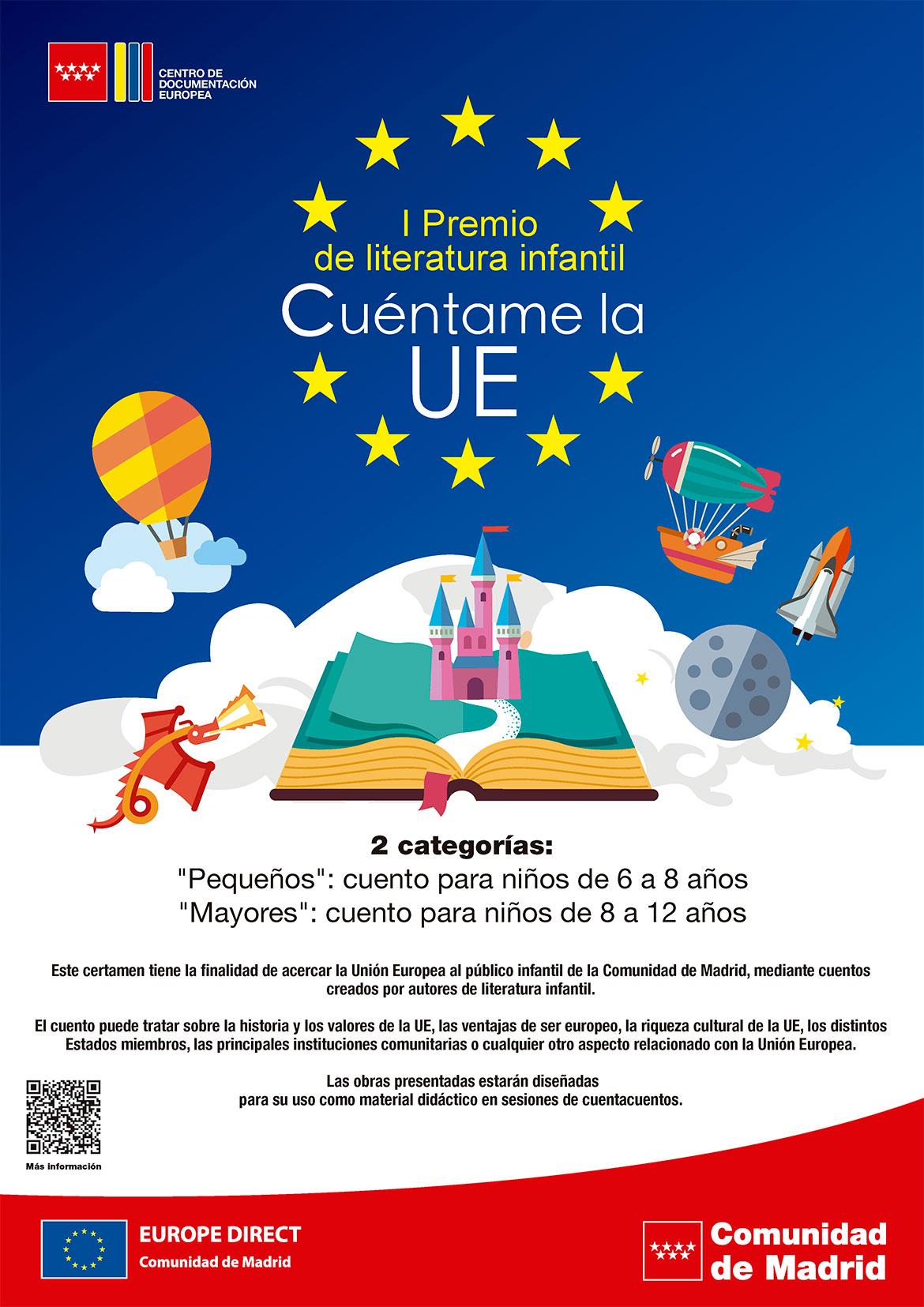 cartel del Primer premio de literatura infantil Cuéntame la UE