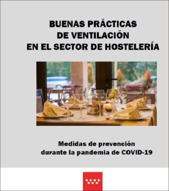 Portada de la publicación Buenas prácticas de ventilación en el sector de la hostelería - Díptico