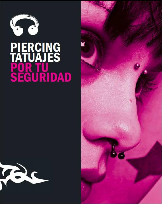 Portada de la publicación Piercing, tatuajes. Por tu seguridad