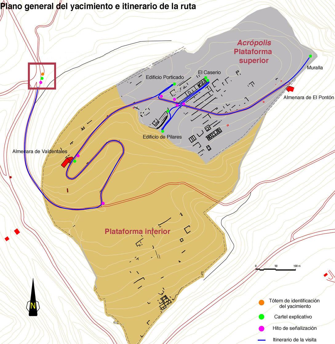 Imagen del plano general del yacimiento