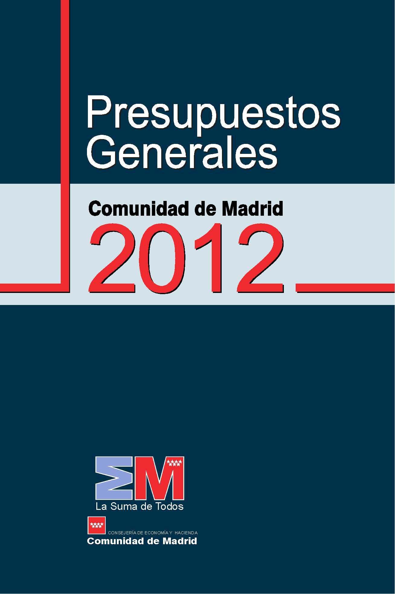 Portada del Folleto de Presupuestos para 2012