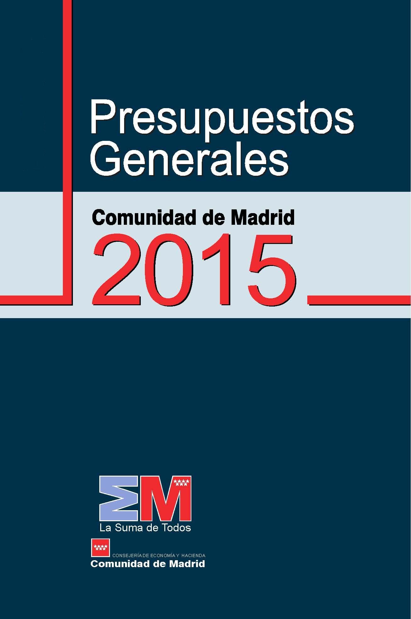 Portada del Folleto de Presupuestos para 2015