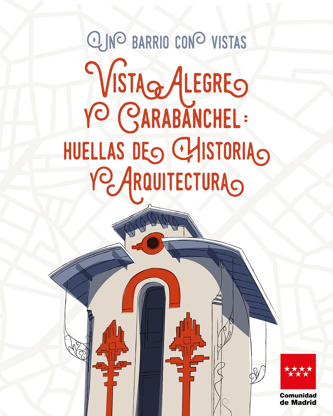ilustración con el dibujo de una torre en estilo modernista y el título de la ruta