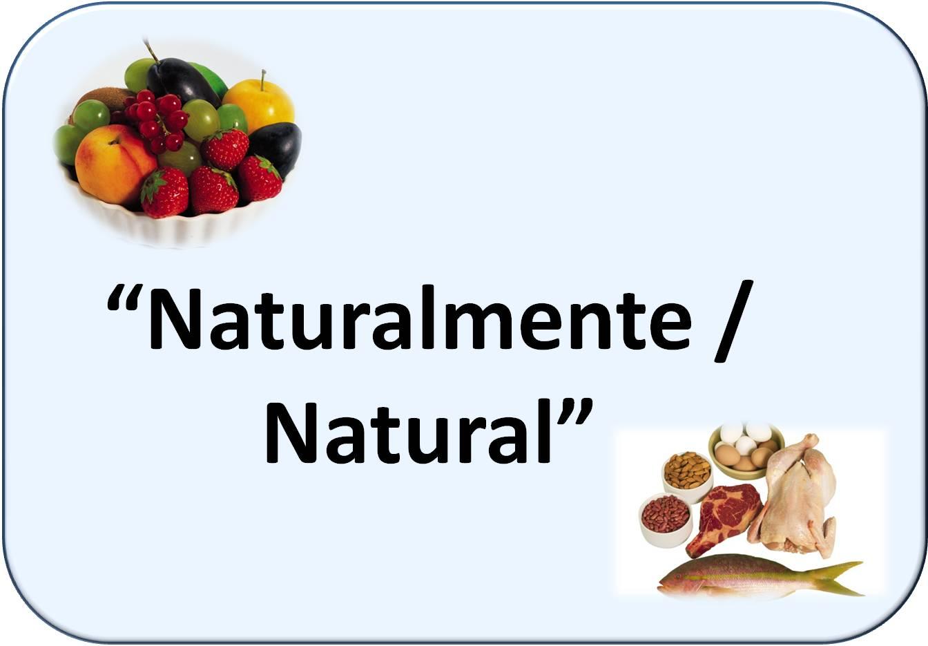 Simbología de natural: frutas y diversos alimentos