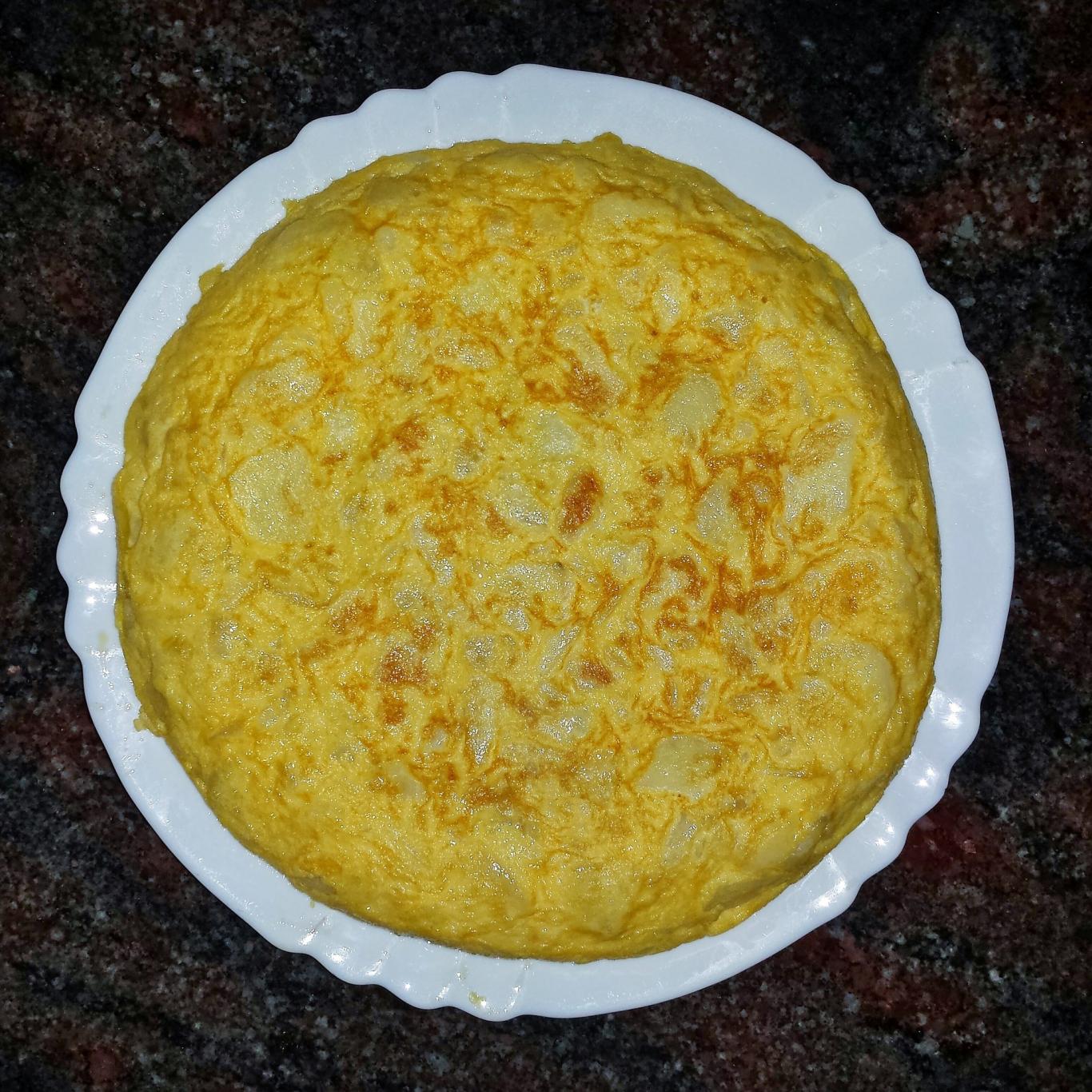 Tortilla en un plato